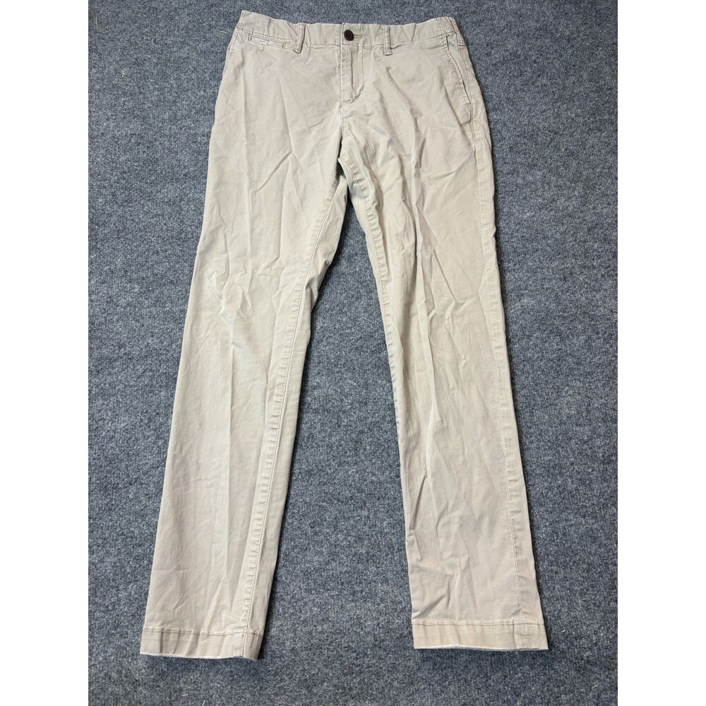American Eagle Outfitters Chino Pants Mens 30x32 Beige Regular Fit Stretch Flex